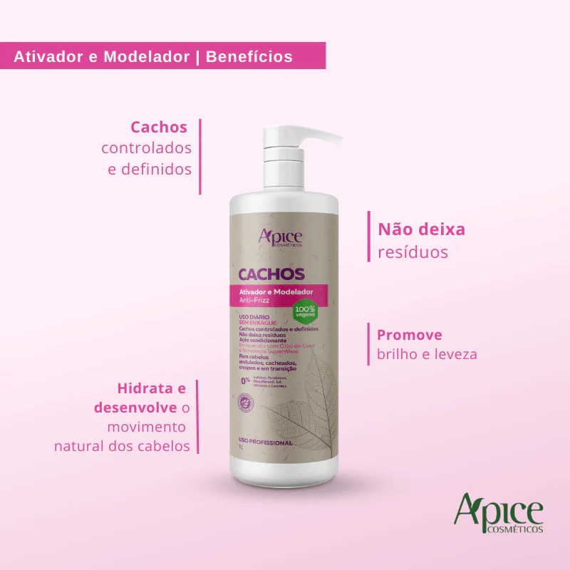 Kit Cachos - Shampoo, Gelatina, Máscara e Ativador (4 ITENS) - Image 6